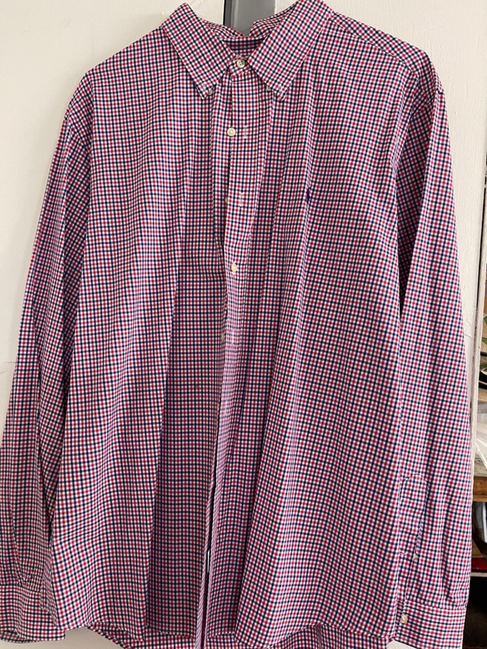 Polo by Ralph Lauren Red and Blue Check Button-Down Shirt